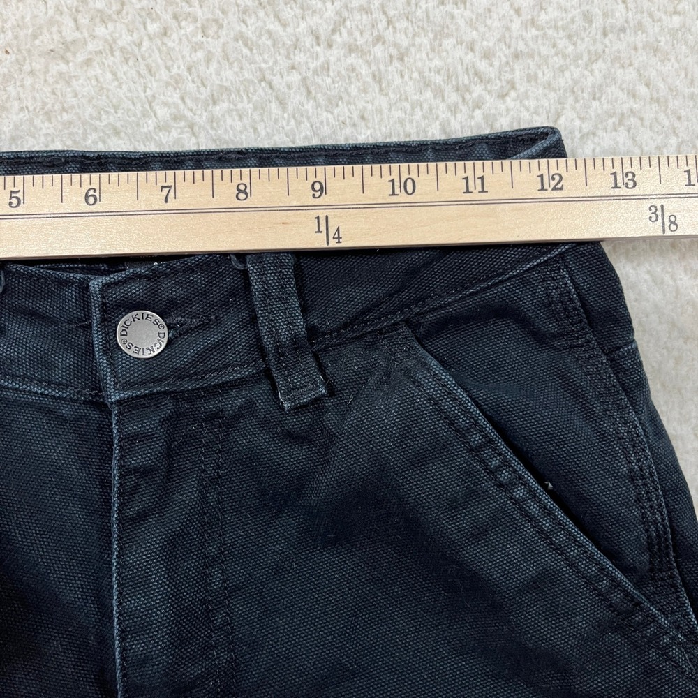 Dickies Pants Womens 0 Black FPR05SBK Duck Canvas Relaxed Straight Leg Workwear - Picture 4 of 11